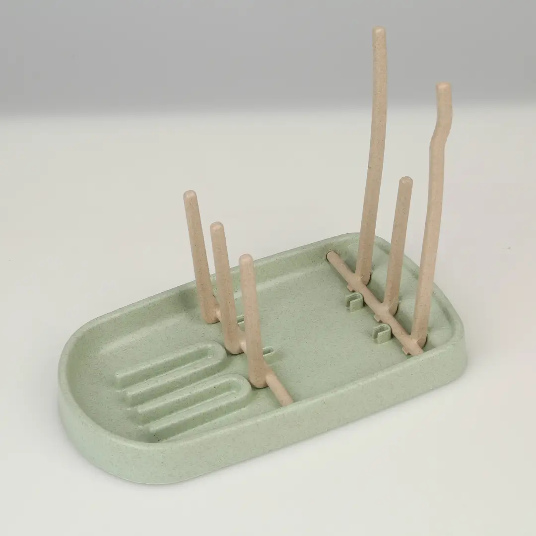Wheat Straw Bottle Drain Rack Modern Minimalist Design - Image 6