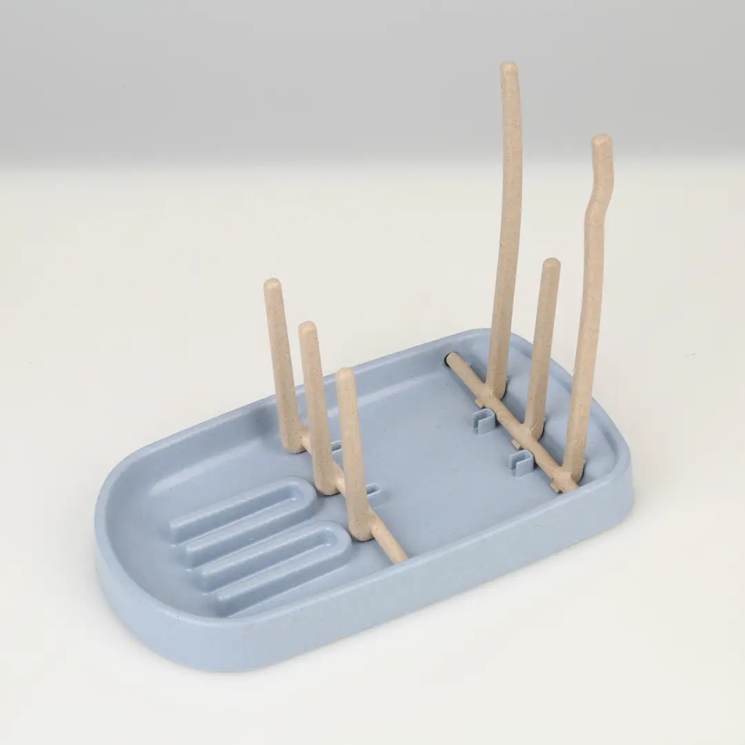 Wheat Straw Bottle Drain Rack Modern Minimalist Design - Image 7