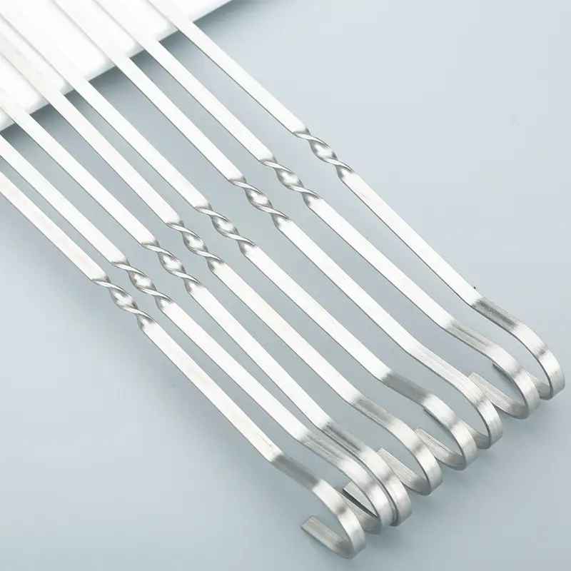 Stainless Steel 9-Shaped Skewers for Grilling - Image 3