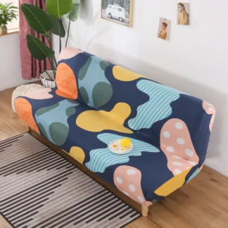 Stylish Sofa Cover Navy Yellow Coral Modern Design