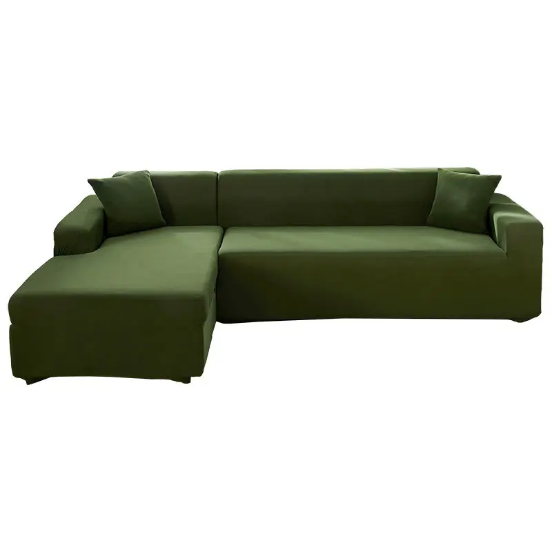 Premium Brown Sofa Cover Elastic Milk Silk 3 Seater - Image 5