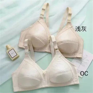 Light Gray Jacquard Bra for Women Plus Size