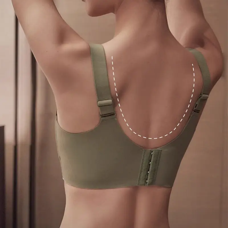 Seamless Light Green Bra for Plus Size Women - Image 2