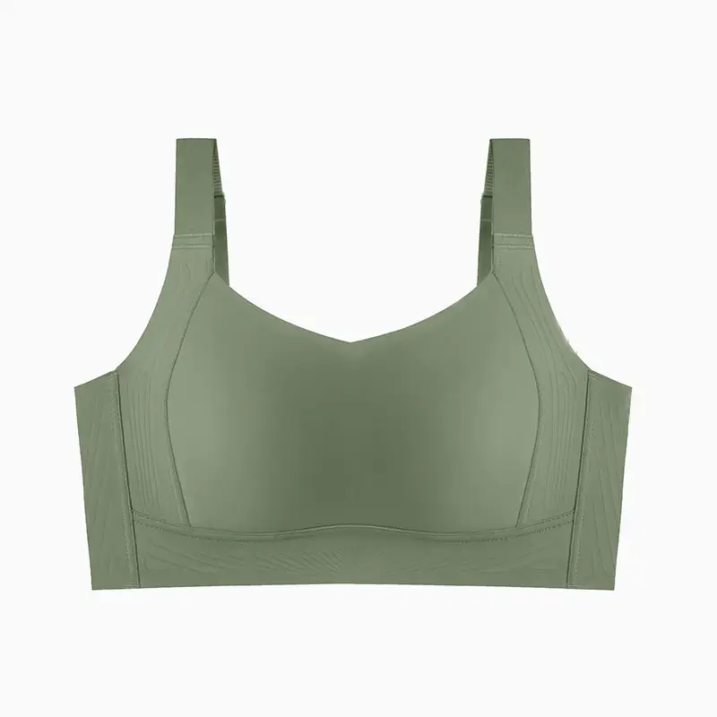 Seamless Light Green Bra for Plus Size Women - Image 5