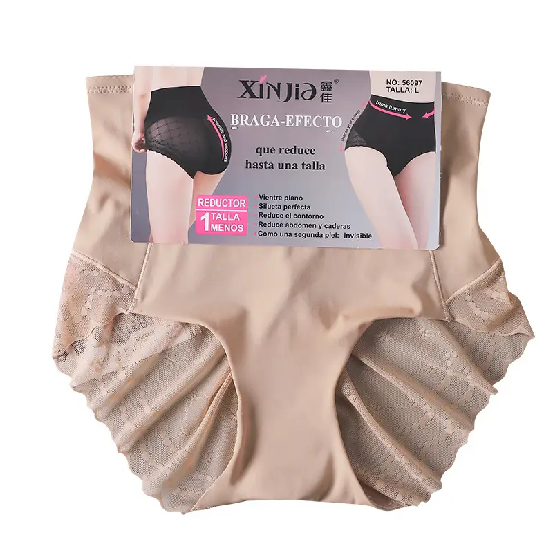 Women Ice Silk Postpartum Shaping Pants Black Plus Size - Image 5