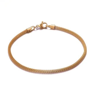 Rose Gold Mesh Bracelet for Women, Lightweight & Durable