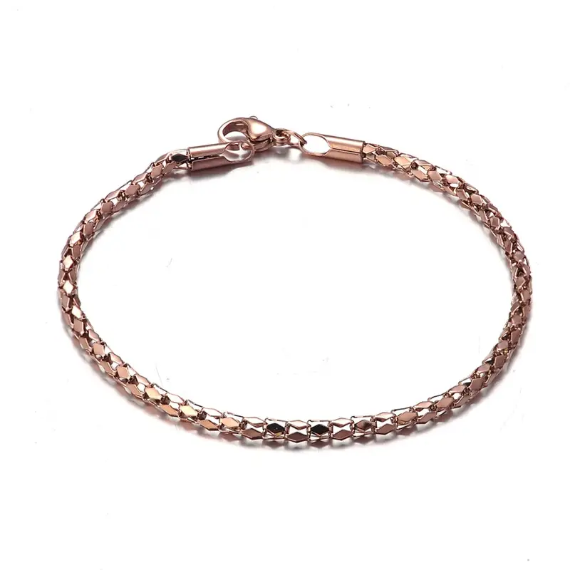 Rose Gold Mesh Bracelet for Women, Lightweight & Durable - Image 7