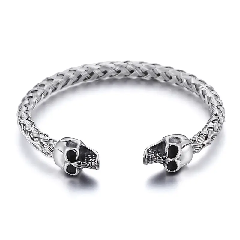 Wolf Head Bracelet Stainless Steel Golden Silver - Image 6