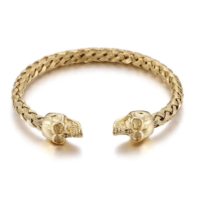 Wolf Head Bracelet Stainless Steel Golden Silver - Image 8