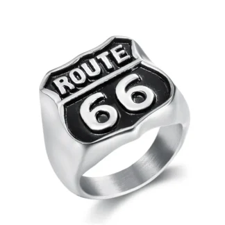 Route 66 Titanium Steel Ring for Men