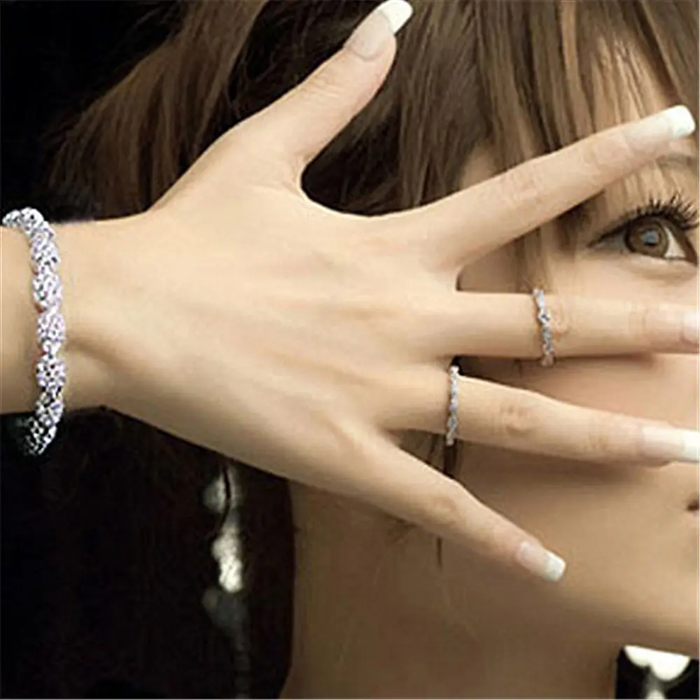 Silver Lace Bracelet for Women Daily Wear or Special Events - Image 2
