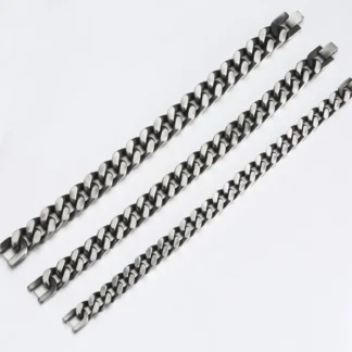 Titanium Steel Bracelets Retro Four-Sided Grinding