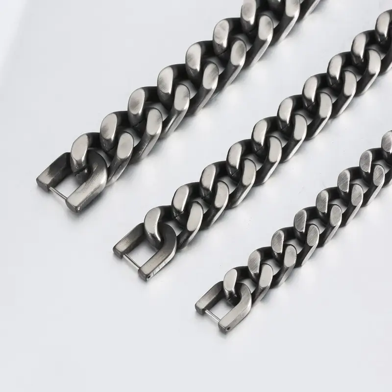 Titanium Steel Bracelets Retro Four-Sided Grinding - Image 4