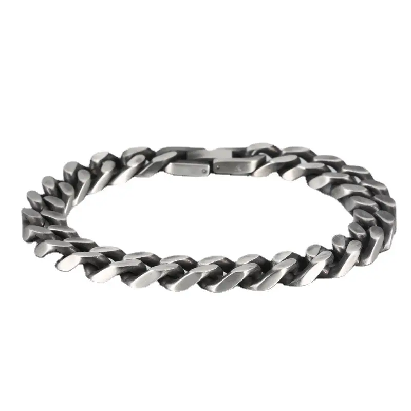 Titanium Steel Bracelets Retro Four-Sided Grinding - Image 5