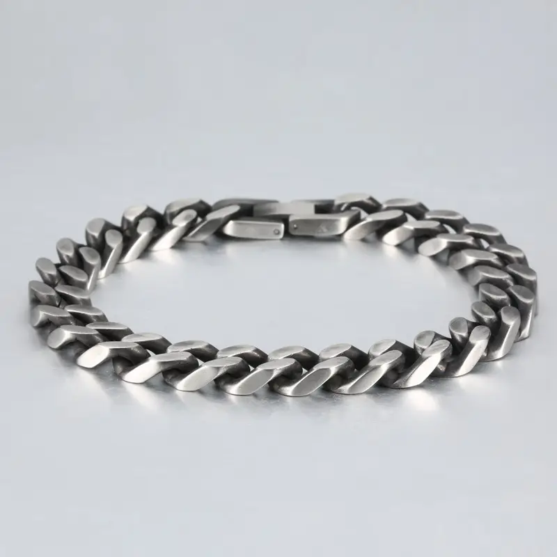 Titanium Steel Bracelets Retro Four-Sided Grinding - Image 6