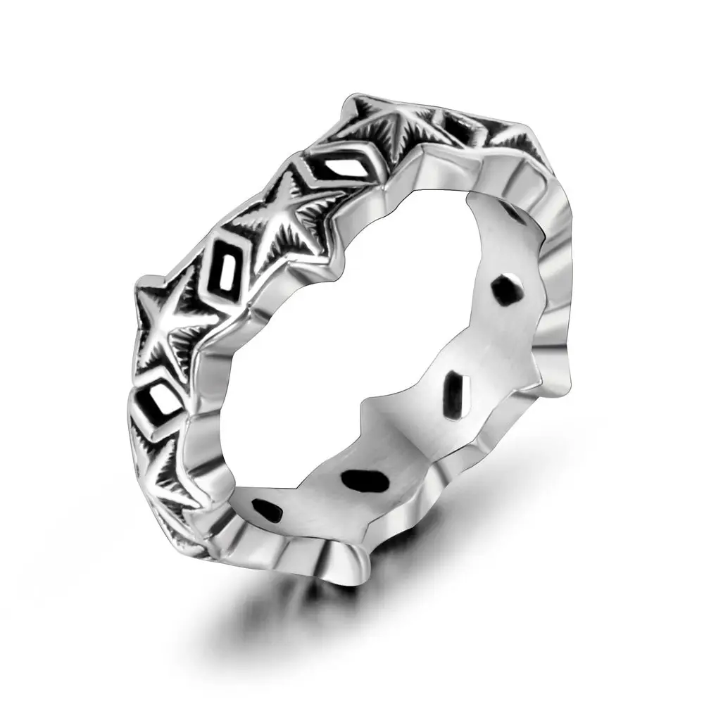 Stainless Steel Five Point Star Ring for Women - Image 5