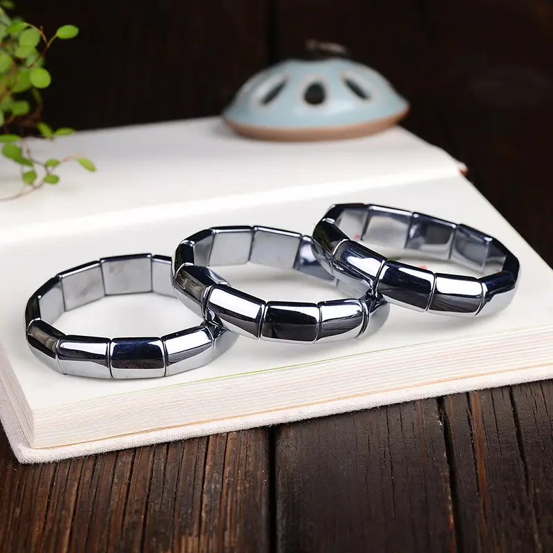 Modern Geometric Silver Bracelet for Men Women - Image 3