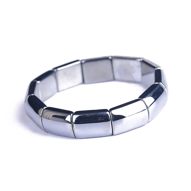 Modern Geometric Silver Bracelet for Men Women - Image 4