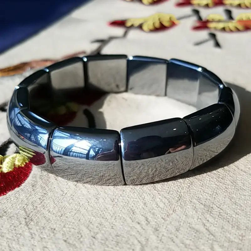 Modern Geometric Silver Bracelet for Men Women - Image 6