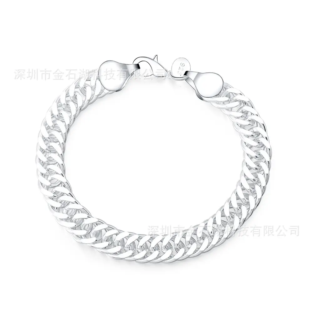 Silver Braided Chain Bracelet for Women
