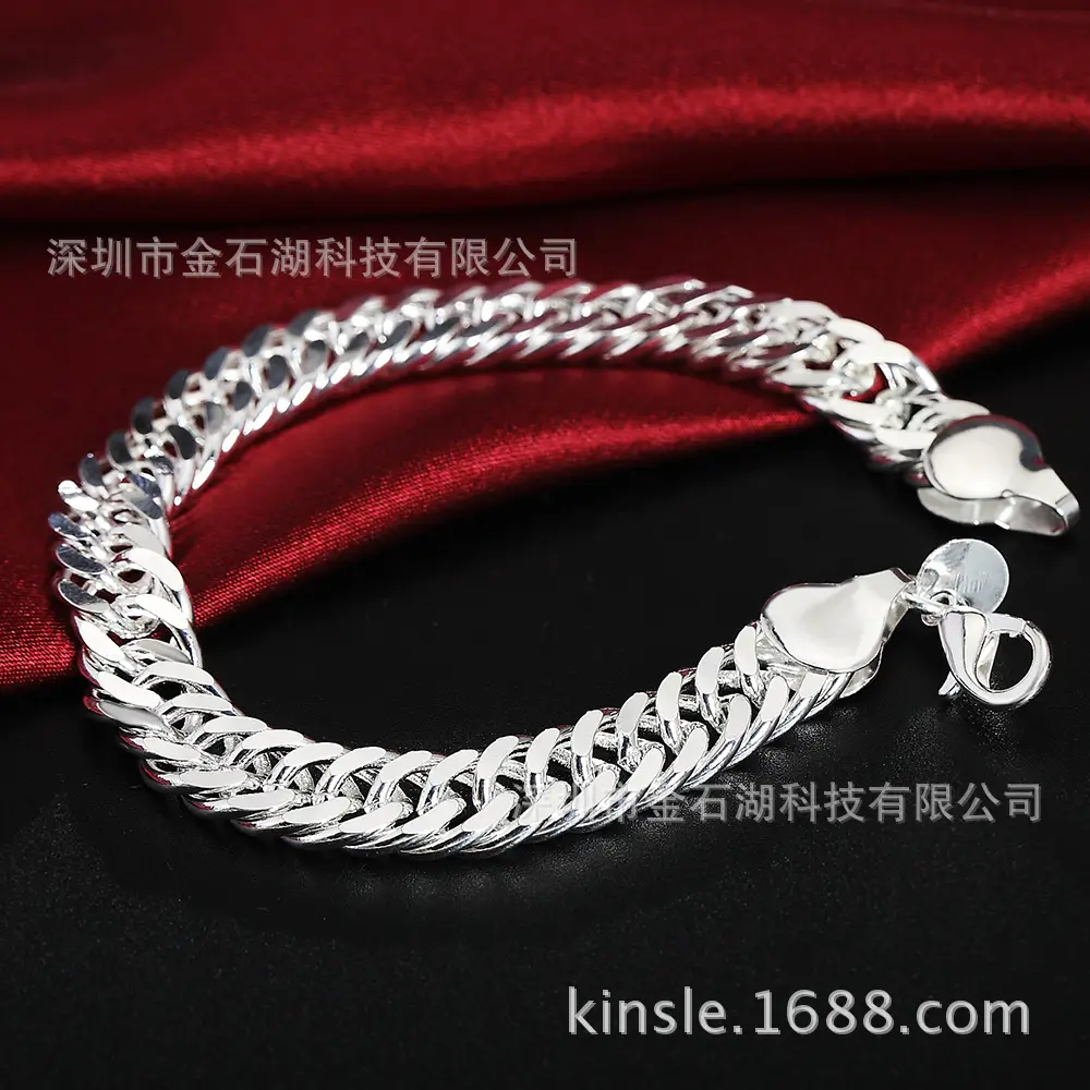 Silver Braided Chain Bracelet for Women - Image 3