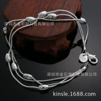 Three-Line Silver Bracelet for Women, Durable, 925, Best Price in Pakistan