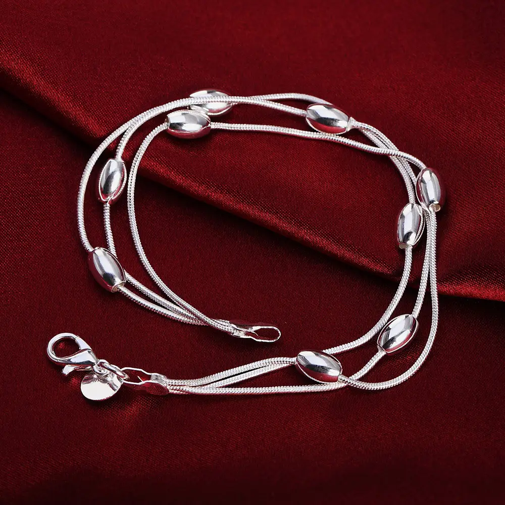 Three-Line Silver Bracelet for Women, Durable, 925, Best Price in Pakistan - Image 4