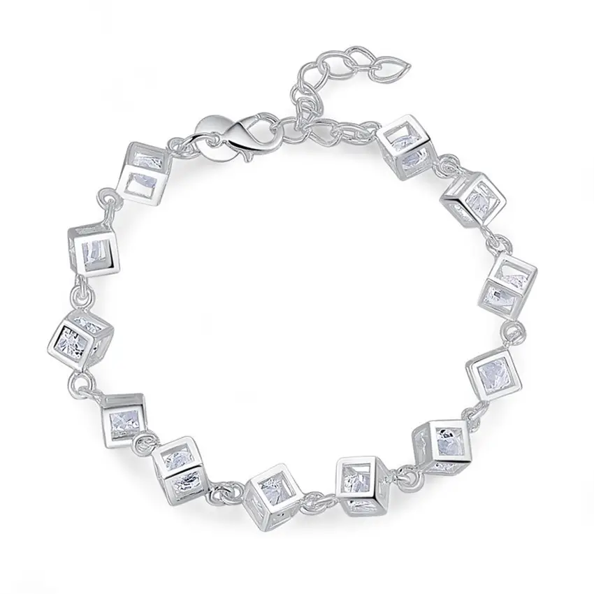 Silver Plated Cubic Zirconia Bracelet for Women - Image 3