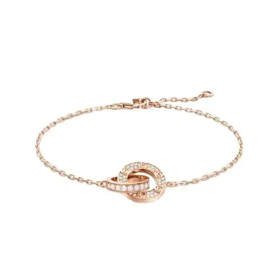 LOVE Handchain Gold Plated Sparkle Stones - Image 5