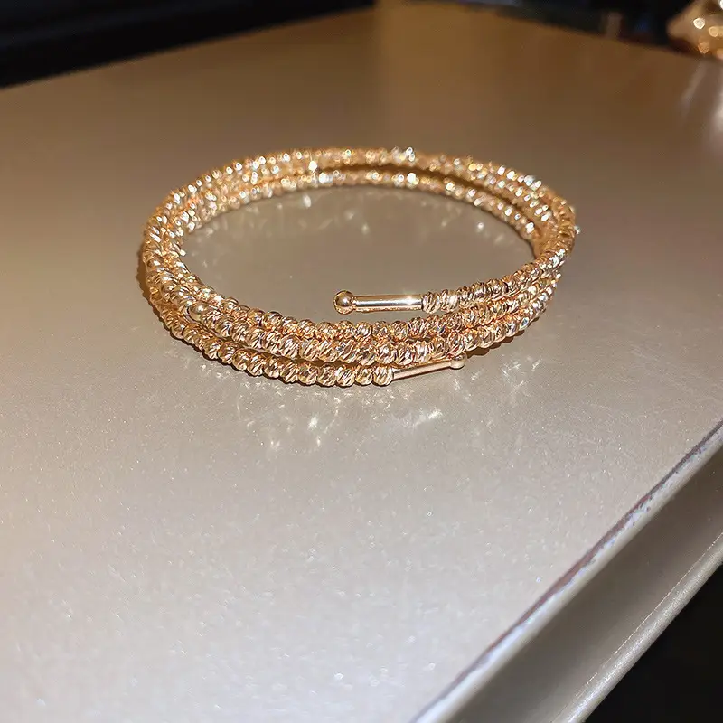 Rose Gold Zircon Bracelets Set of 5 - Image 7