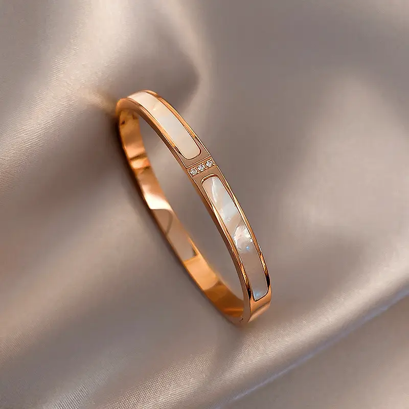 Rose Gold Zircon Bracelets Set of 5 - Image 8