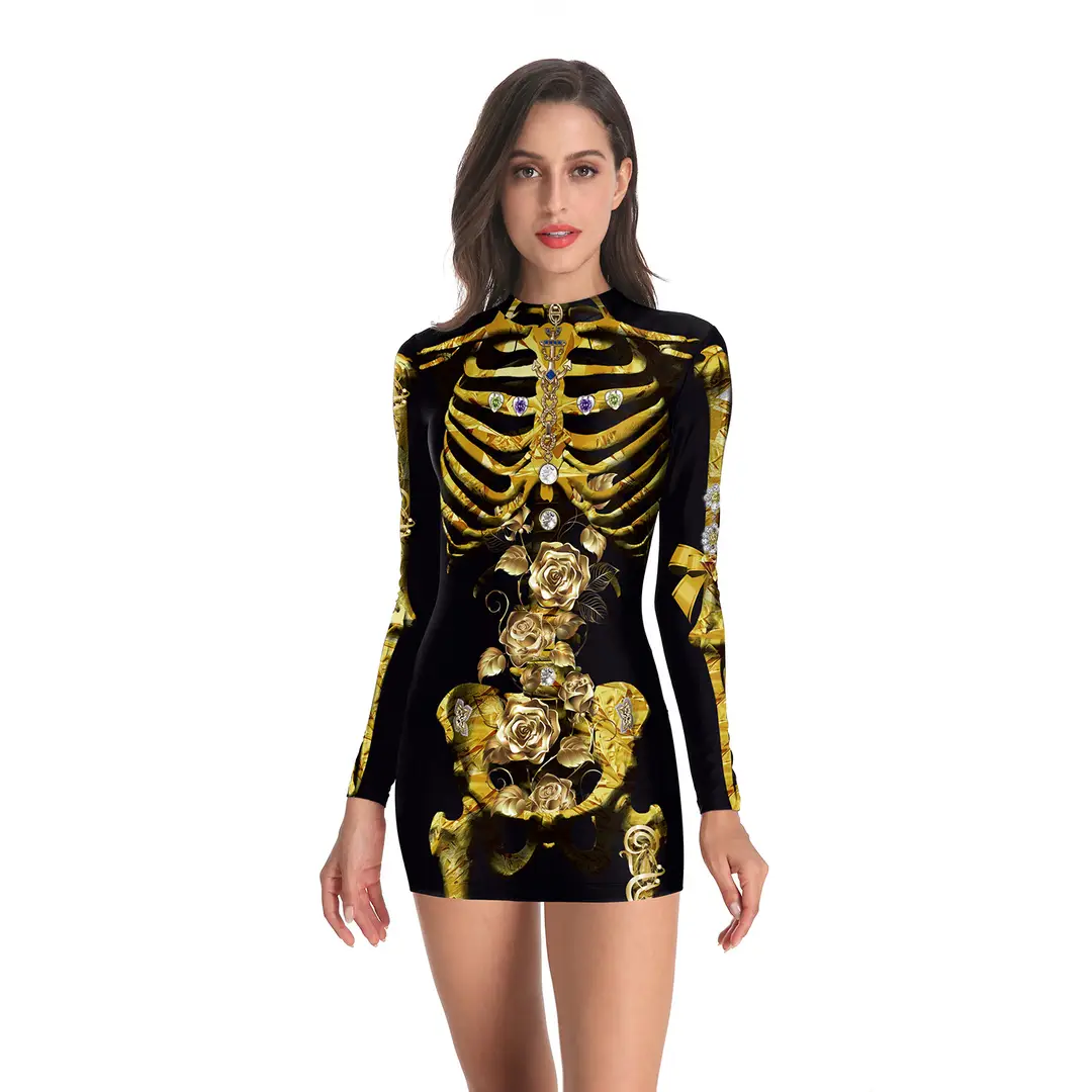 Women Halloween Nurse Costume Dress Bloody Short Skirt - Image 4