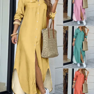Women Printed Long Skirt Dress Summer Pink New Collection