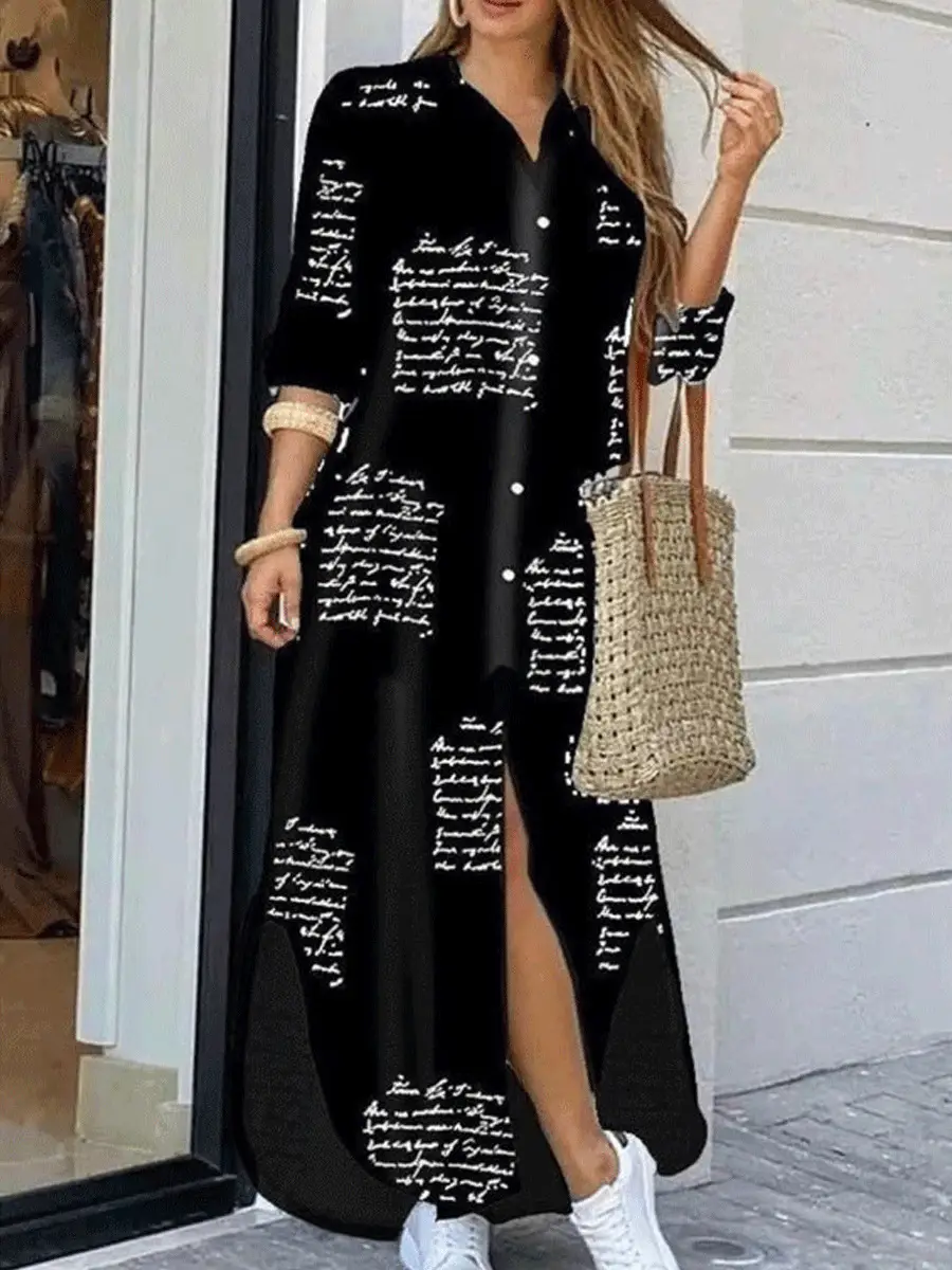 Women Printed Long Skirt Dress Summer Pink New Collection - Image 2