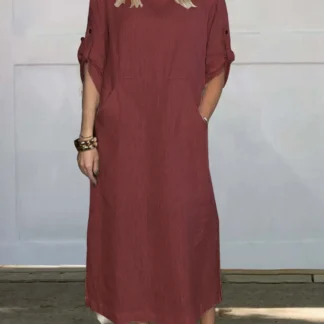 Women Cotton Loose Dress White Summer New Collection