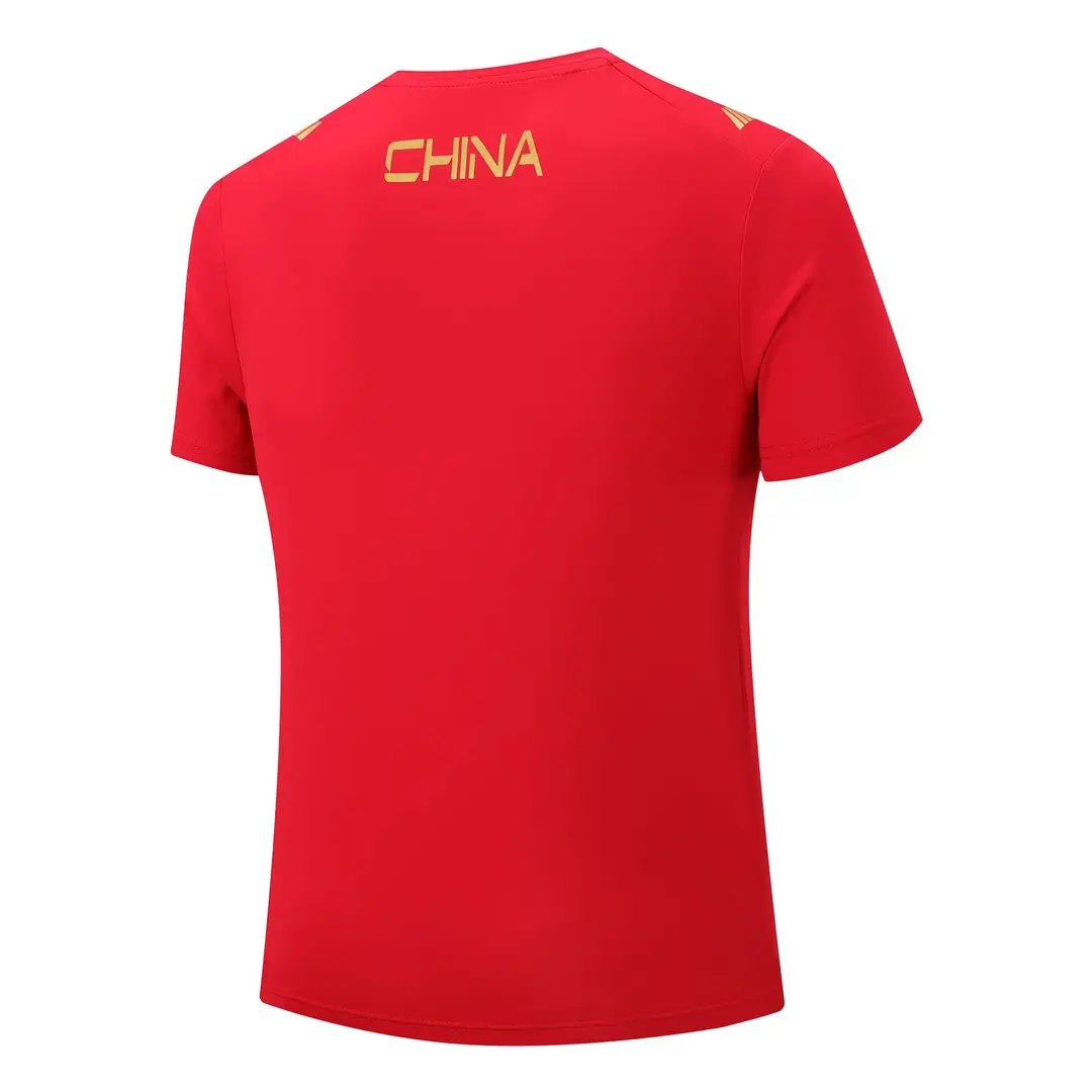Women Red Stitched Sports T-Shirt Summer 2024 - Image 3