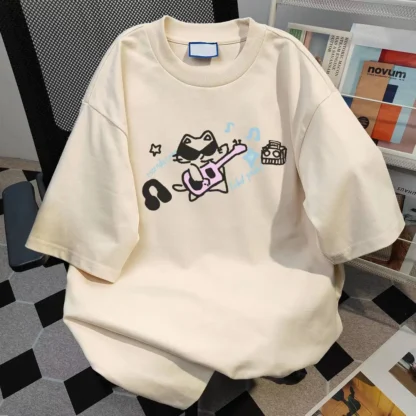 Women Loose Cotton Cat Print
