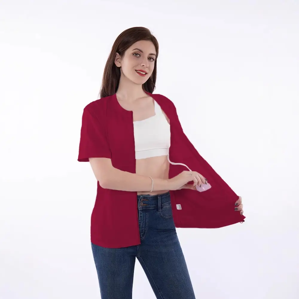 Black Full Zipper Mastectomy Shirt for Women Post Recovery - Image 3