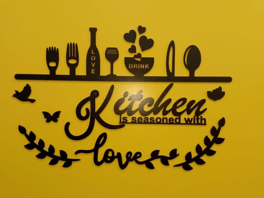 3D Kitchen Wall Art Black Laser Cut Decor - Image 6