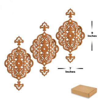 Mandala Wall Art Wooden 3D Decor 7x9"