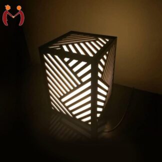 Modern Wooden Table Lamp with Geometric Design for Home Decor