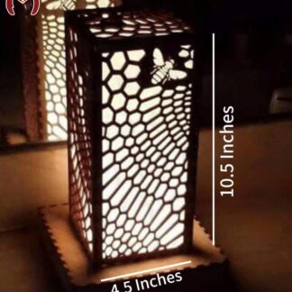 Rechargeable Honeycomb Bee Lamp 10.5" Dark Brown