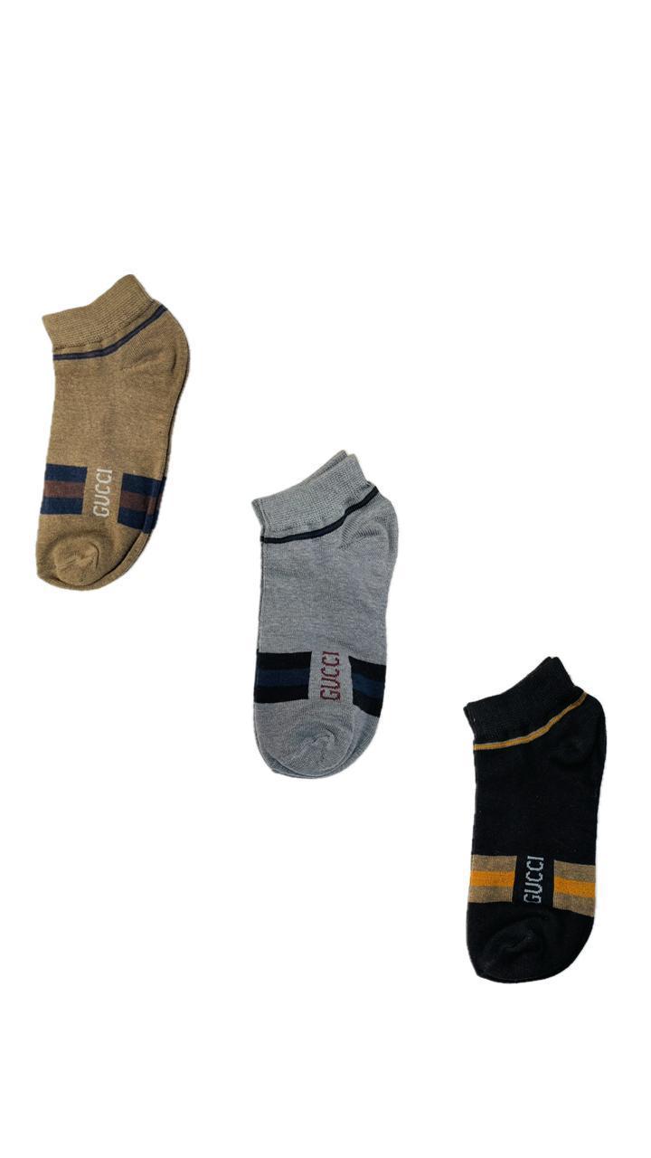 Premium Cotton No-Show Socks Ankle Length Striped Unisex