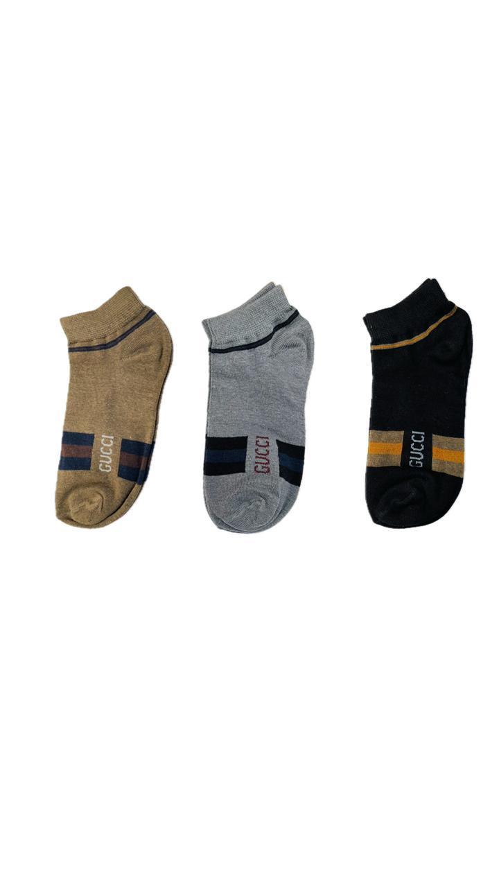 Premium Cotton No-Show Socks Ankle Length Striped Unisex - Image 2
