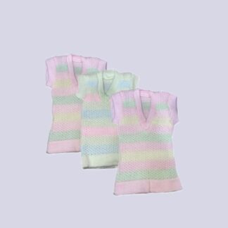 Baby Textured Wool Warmer Pack of 3 Multicolor Striped