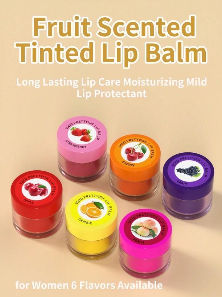 Fruity Scented Tinted Lip Balm Pack of 6