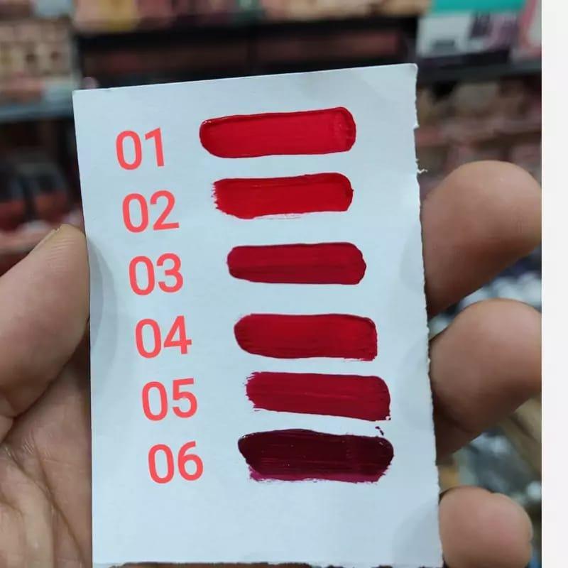 Matte Lip Gloss Red Orange Peach Long Lasting - Image 3