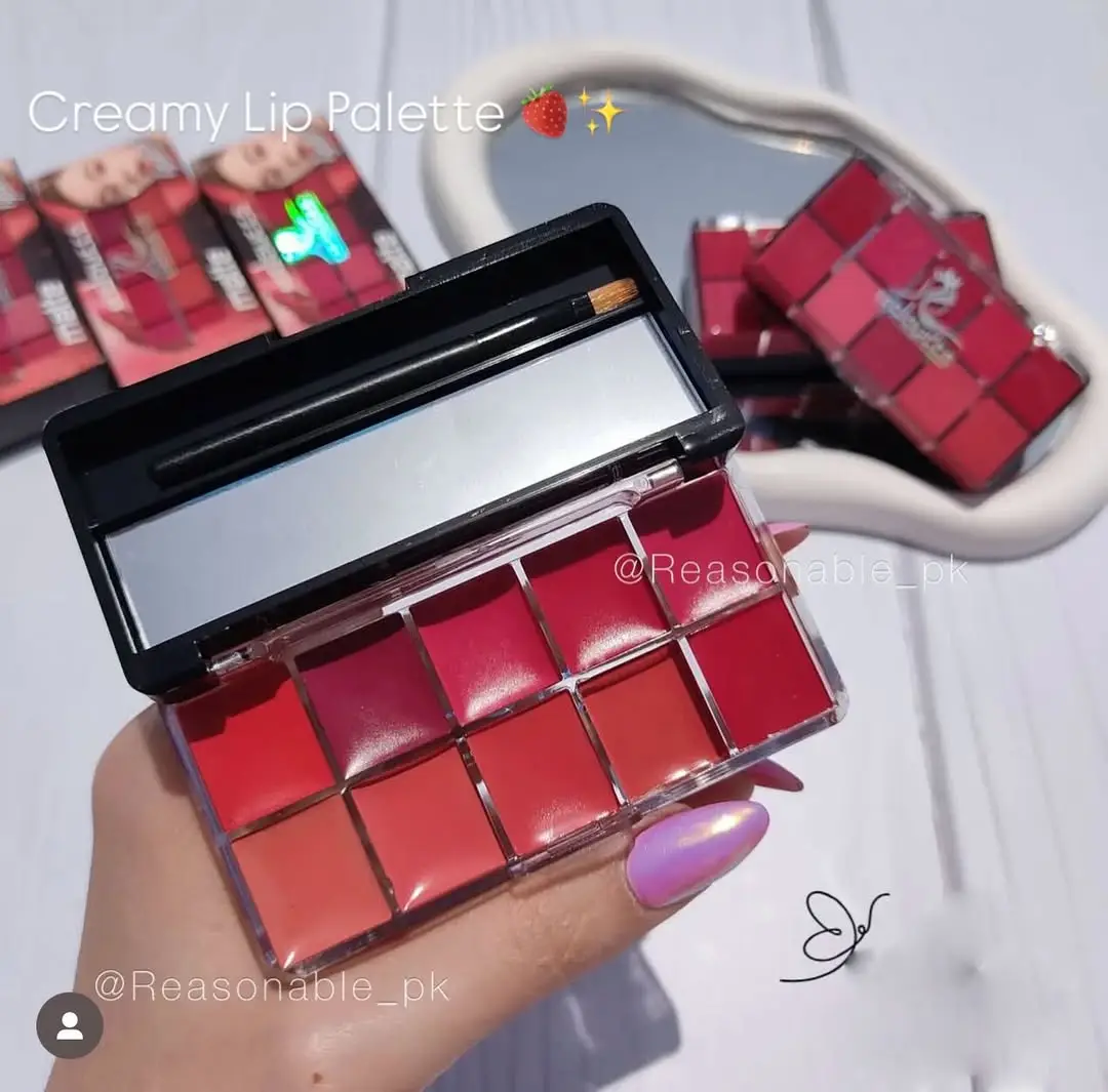 10 In 1 Creamy Lipstick/Blush Palette - Image 7
