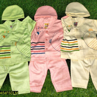 Newborn Baby Suit Set 3 Pcs Soft Blended Colors