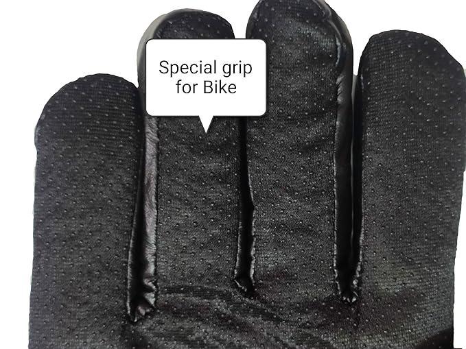 Men's Rexine Leather Winter Gloves Black Pack of 2 - Image 4
